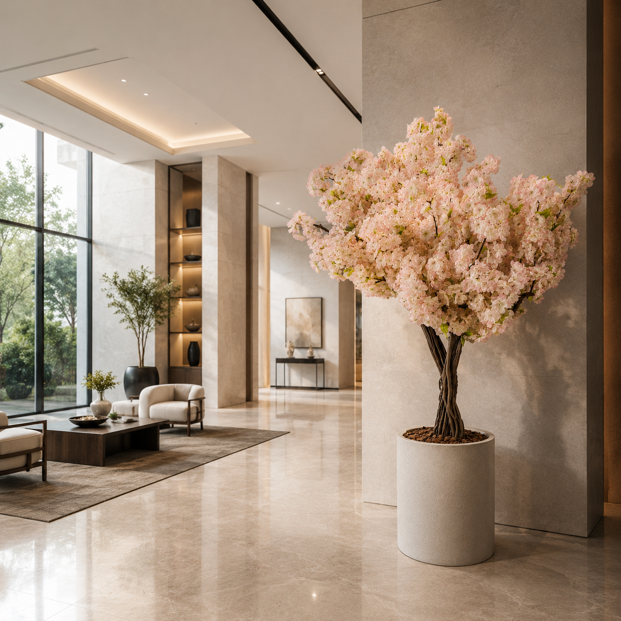 Premium Yapay Bahar Dallı Ağaç – Pembe Çiçekli Dekoratif Ağaç
