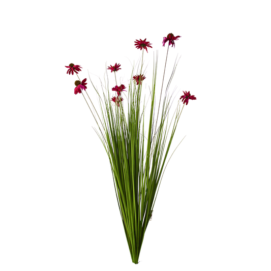 Yapay Mor Papatya Sazlık 120cm