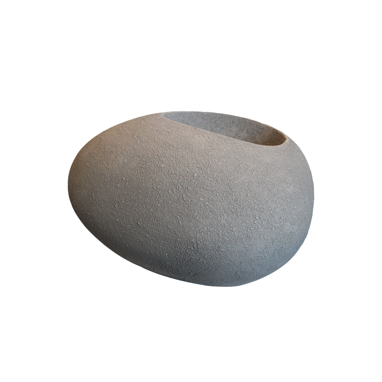 ZenStone Organik Beton Görünümlü Fiber Saksı Gri 76x58x41cm