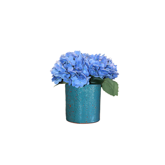 Premium Yapay Mavi Ortanca Aranjmanı 25cm