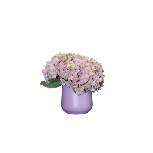 Premium Yapay Açık Pembe Ortanca Aranjmanı 25cm