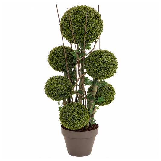 Premium Yapay Topiary Şimşir Ağacı – Küre Formlu Dekoratif Boxwood Ağacı 180cm