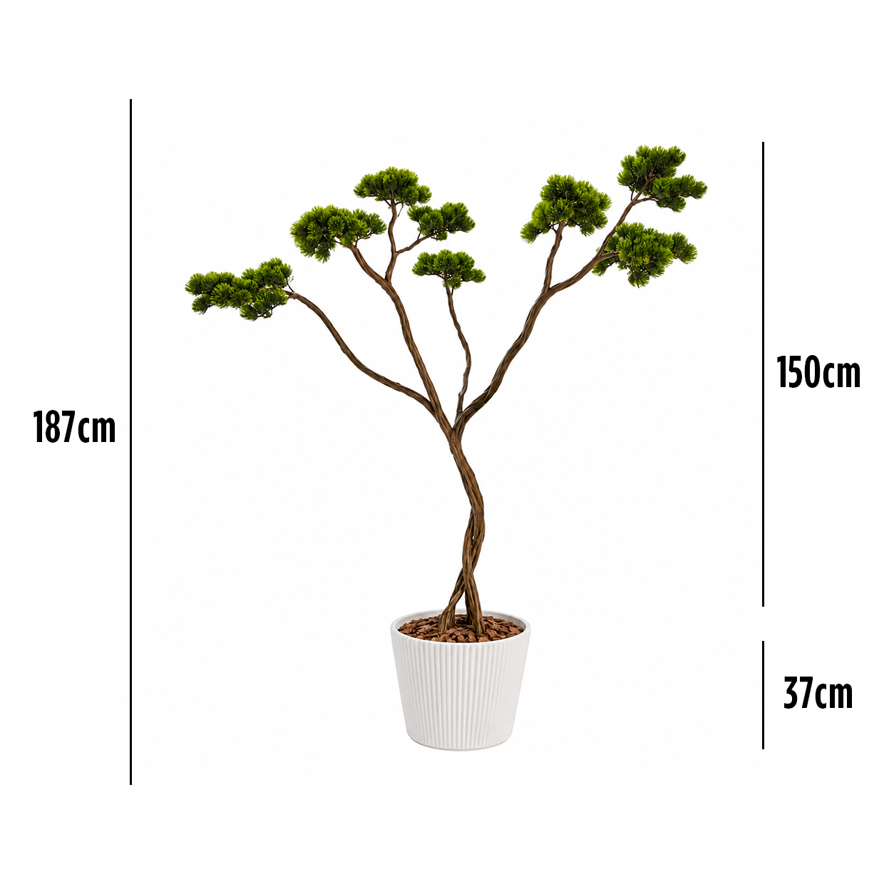 Premium X Bonsai – Burgu Gövdeli Özel Tasarım Yapay Bonsai Ağacı