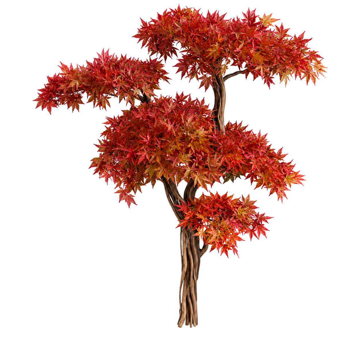 Kırmızı Japon Akçaağaç Bonsai (Acer Palmatum) – Premium Dekoratif Yapay Bonsai