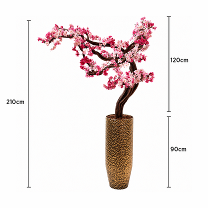 Premium Yan Form Sakura Ağacı – Dekoratif Yapay Kiraz Çiçeği Ağacı