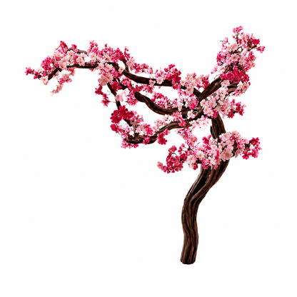 Premium Yan Form Sakura Ağacı – Dekoratif Yapay Kiraz Çiçeği Ağacı