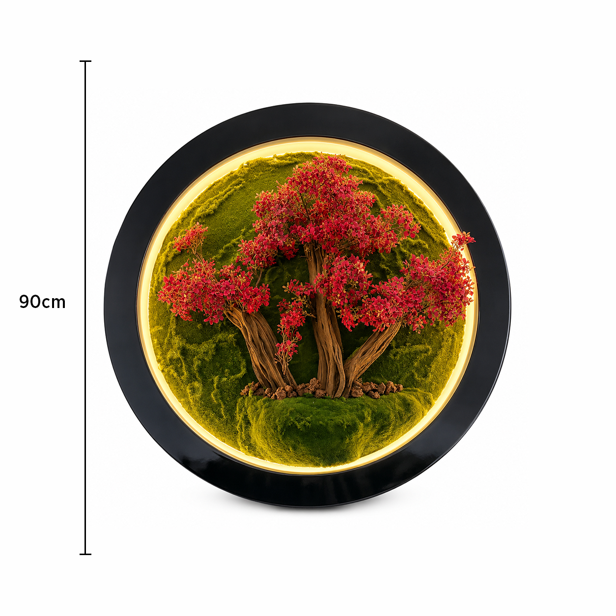Işıklı Bonsai Duvar Tablosu – 3 Boyutlu Dekoratif Duvar Sanatı