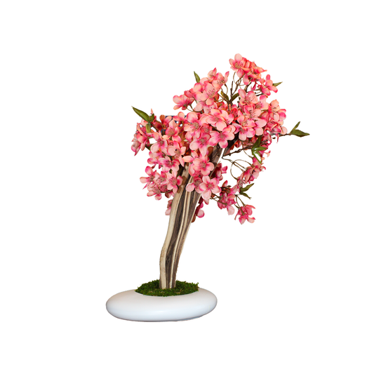 Premium Yapay Sakura Ağacı – Pembe Çiçekli Dekoratif Mini Ağaç 40cm