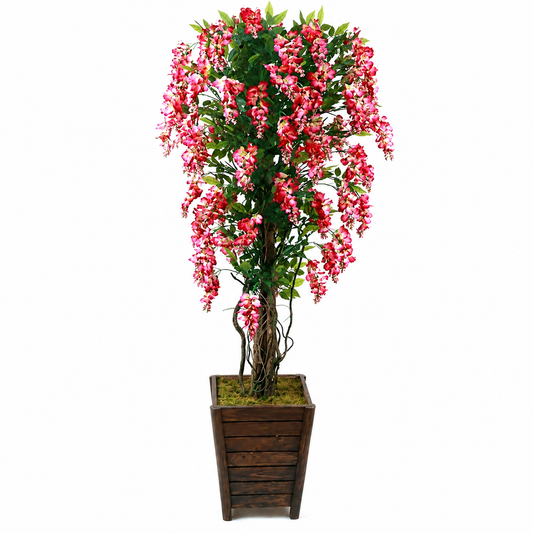 Premium Yapay Pembe Wisteria Ağacı 180cm