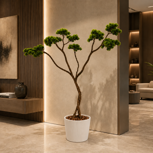 Premium X Bonsai – Burgu Gövdeli Özel Tasarım Yapay Bonsai Ağacı