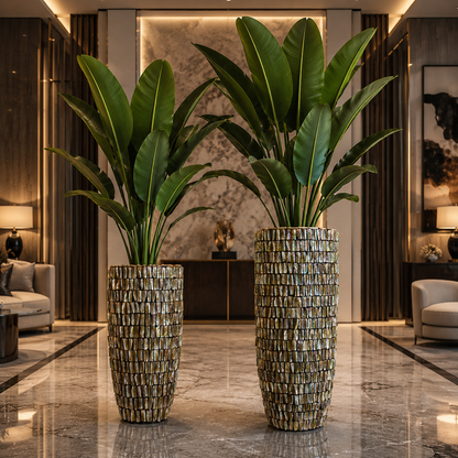 PearlMosaic Premium Sedef Mozaik Saksı