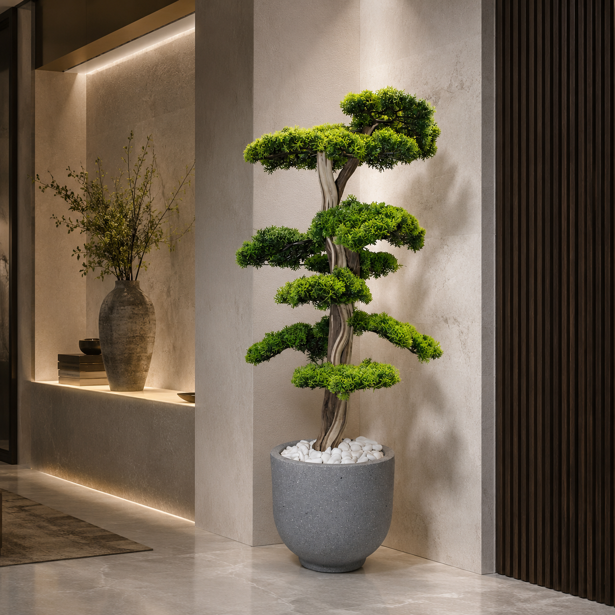 Yapay Bonsai Ağaç Saksılı