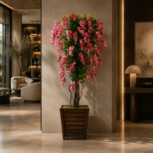 Premium Yapay Pembe Wisteria Ağacı 180cm