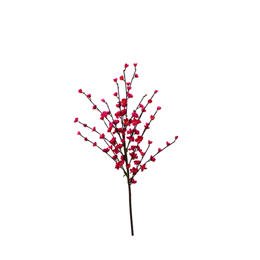 Yapay Koyu Pembe Çiçekli Dal 120cm